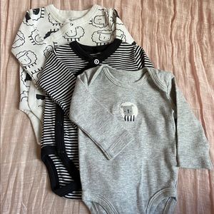 Mac & Moon Long Sleeve Onesies - Set of 3
